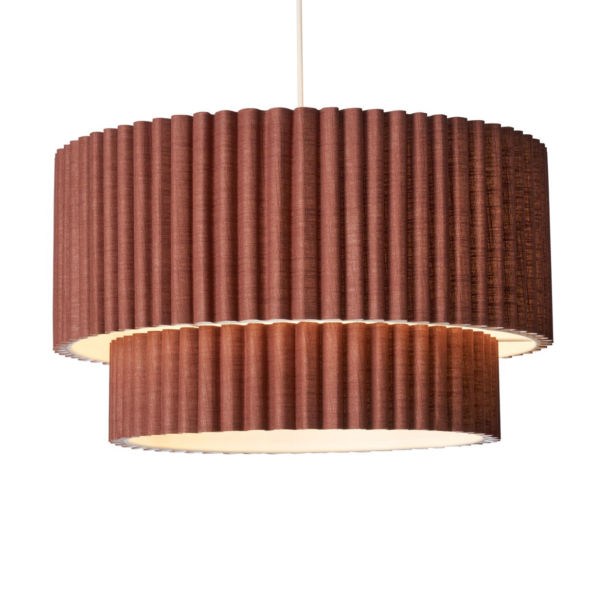 Tallarn Double Tier Pleated Shade Brown