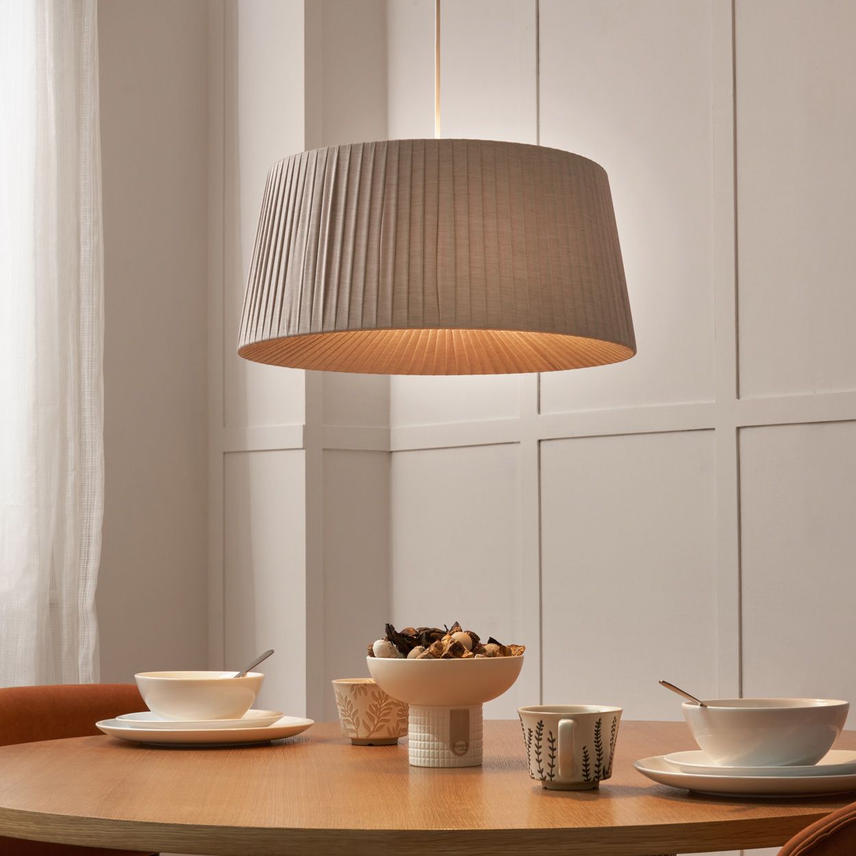 Tabley Tapered Pleated Shade Tiramisu