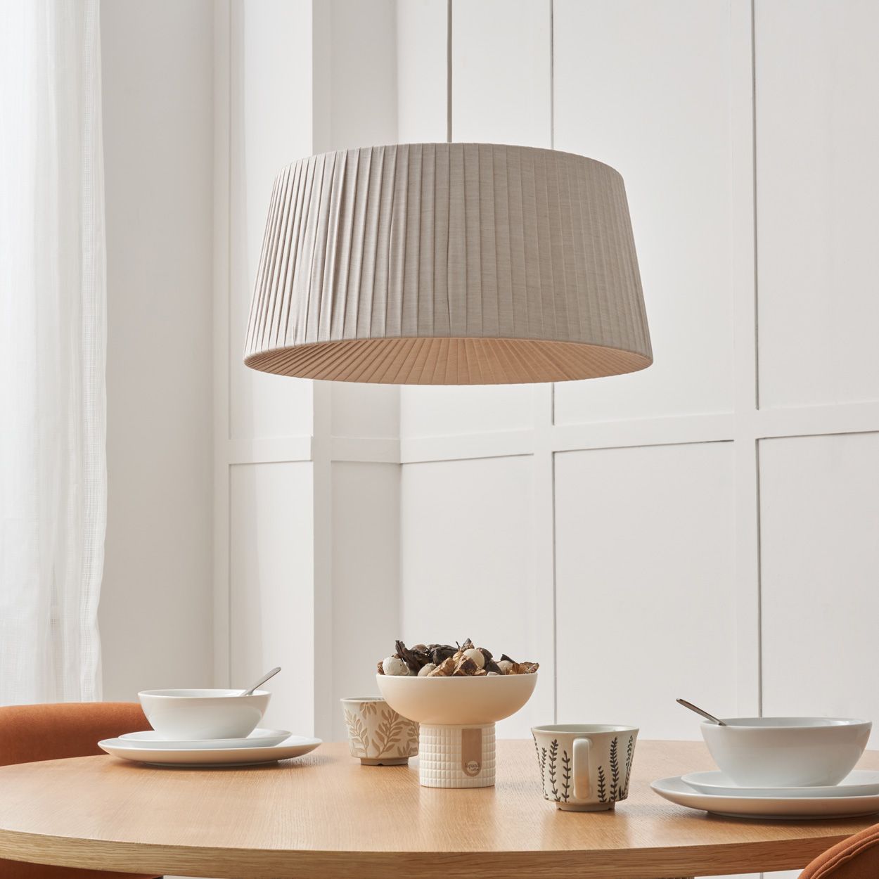 Tabley Tapered Pleated Shade Tiramisu