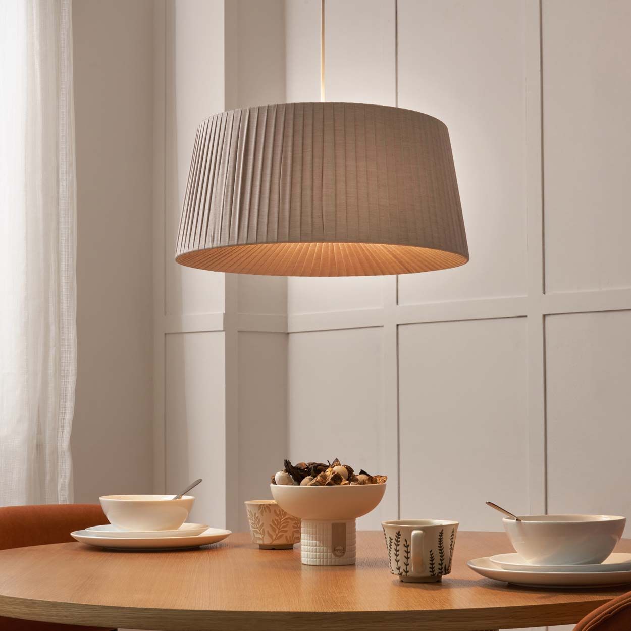 Tabley Tapered Pleated Shade Tiramisu