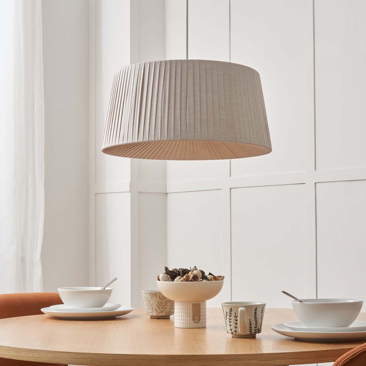 Tabley Tapered Pleated Shade Tiramisu