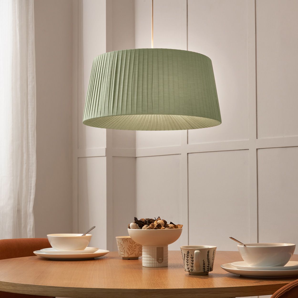 Tabley Tapered Pleated Shade Sage