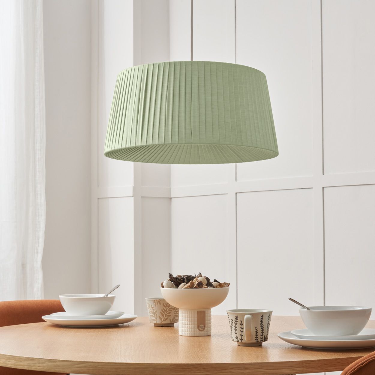 Tabley Tapered Pleated Shade Sage