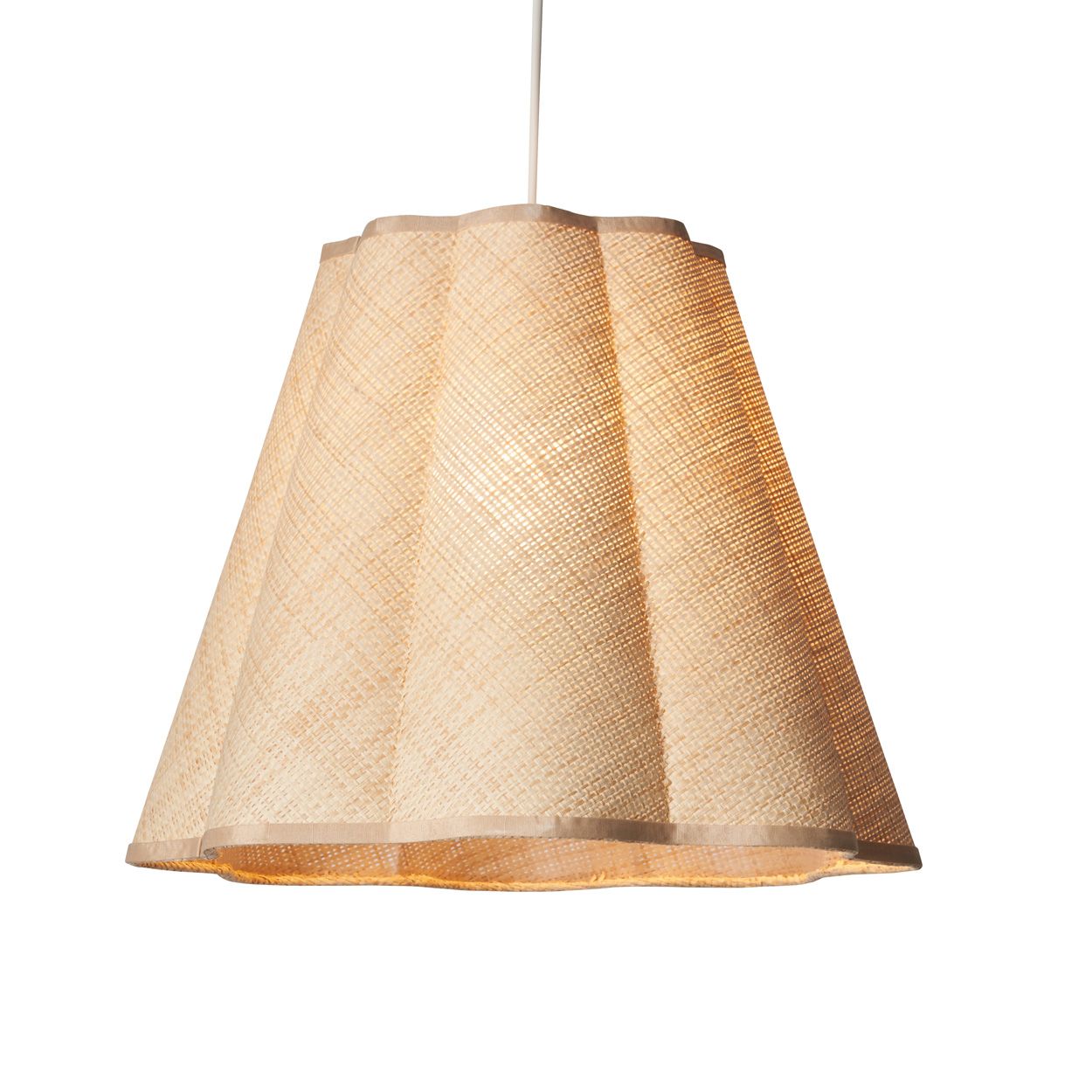 Lostock Scalloped Cone Shade Natural
