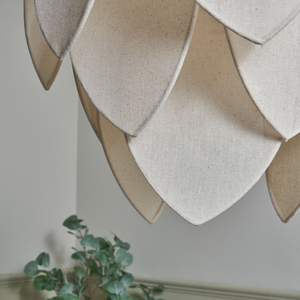 Moulton Leaf Fabric Shade Natural