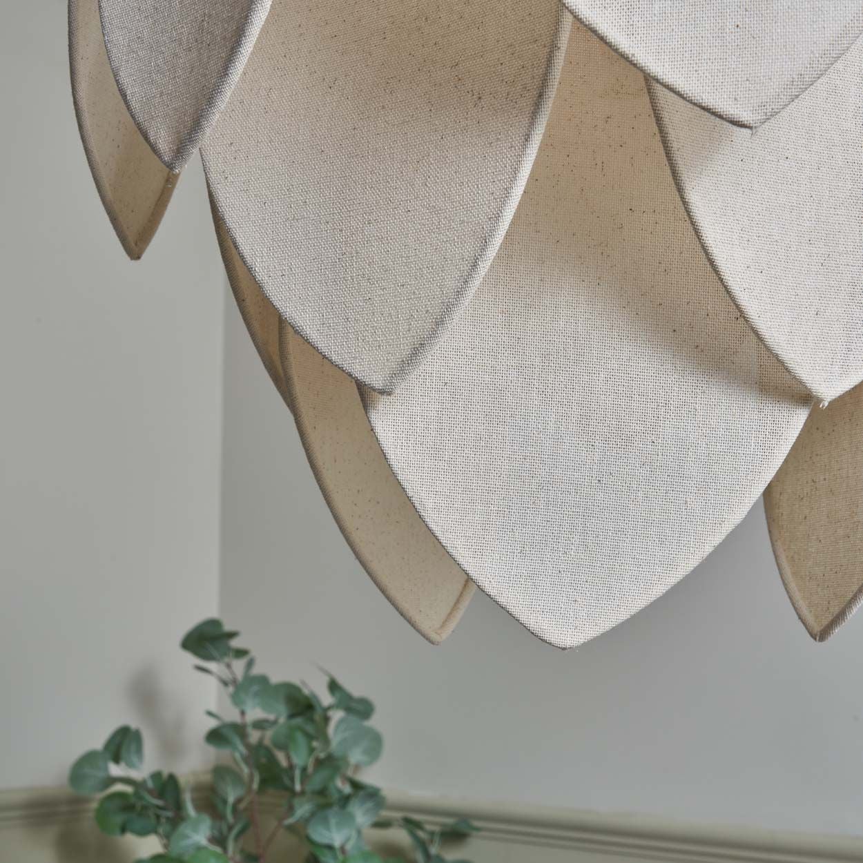 Moulton Leaf Fabric Shade Natural