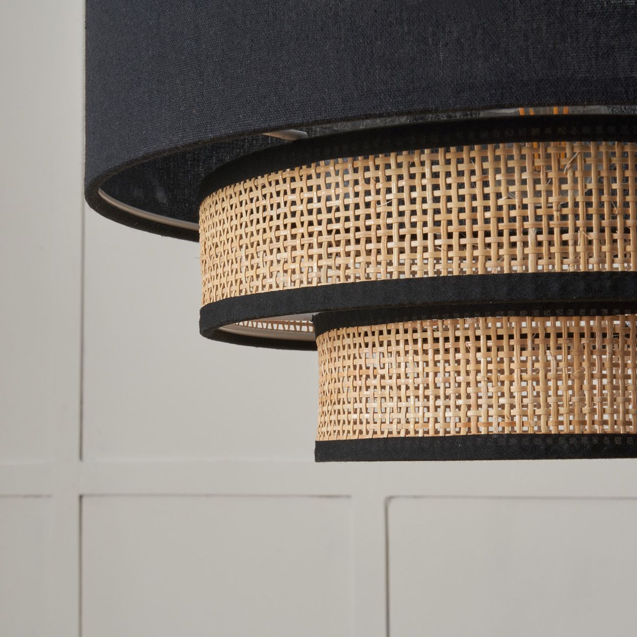 Aston 3 Tier Rattan Shade Grey Natural