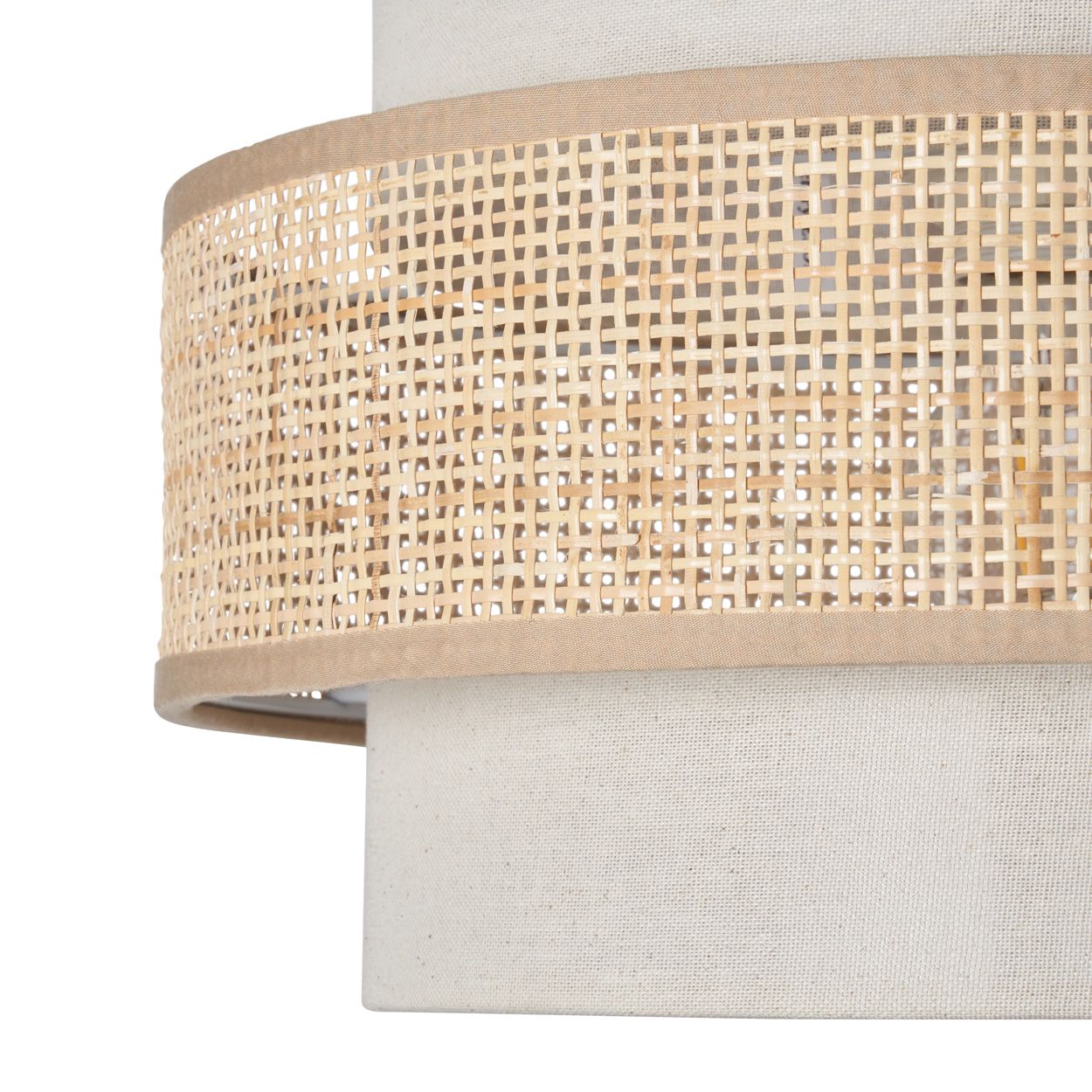 Kealey 3 Tier Rattan Seeded Cotton Shade Natural