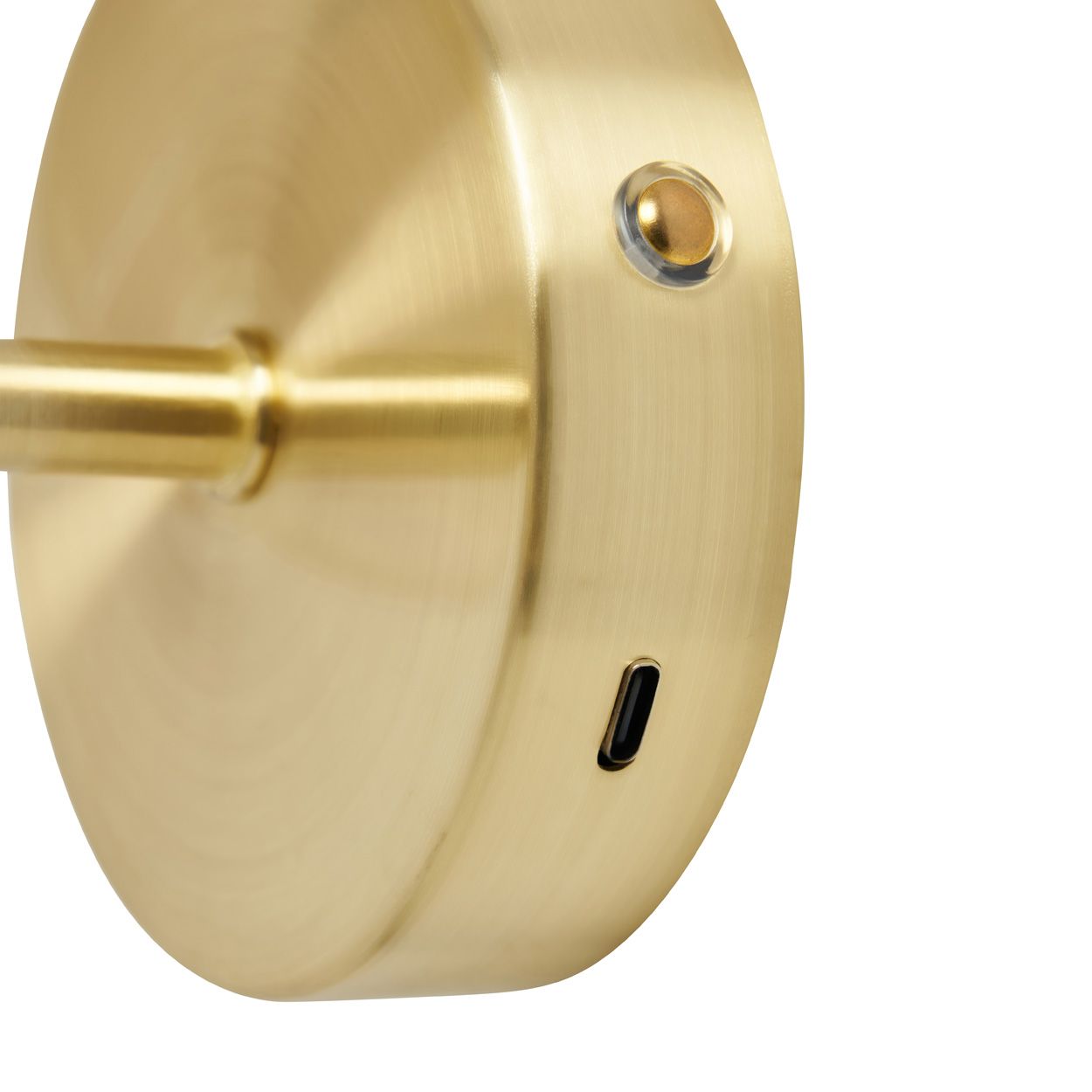 Austell Usb-C Rechargeable Shaded Wall Light Brass