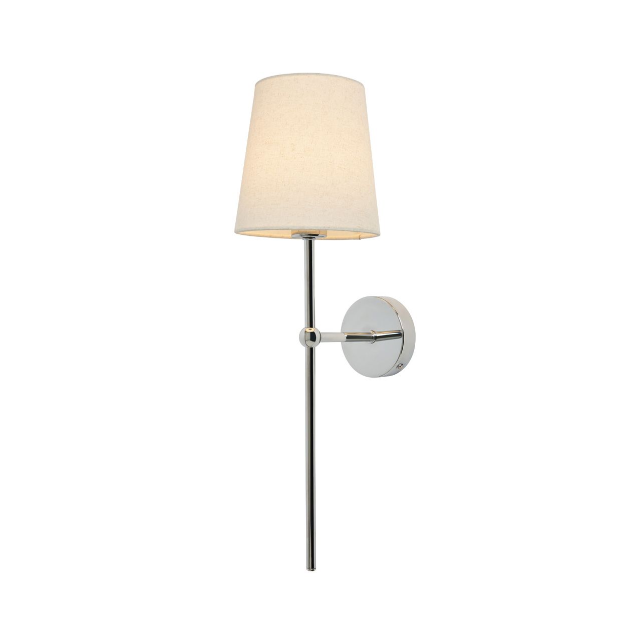 Austell Usb-C Rechargeable Shaded Wall Light Chrme