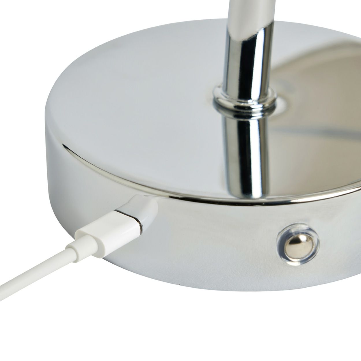 Austell Usb-C Rechargeable Shaded Wall Light Chrme