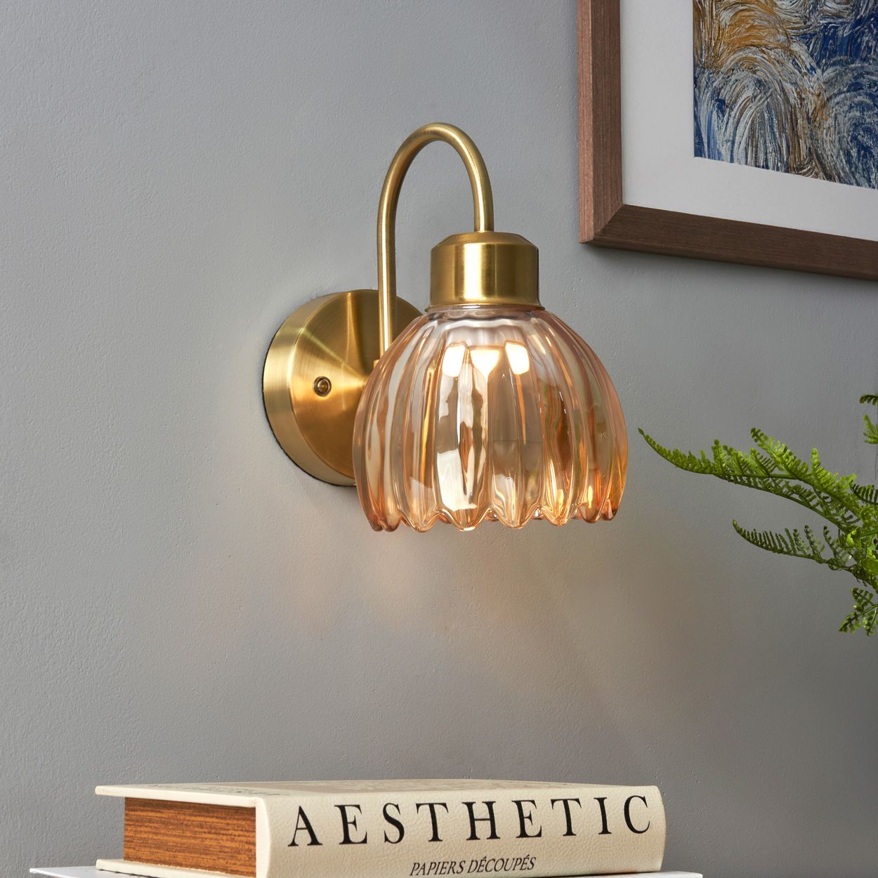 Cowley Led 1.5W Rechargeable Wall Light Brass