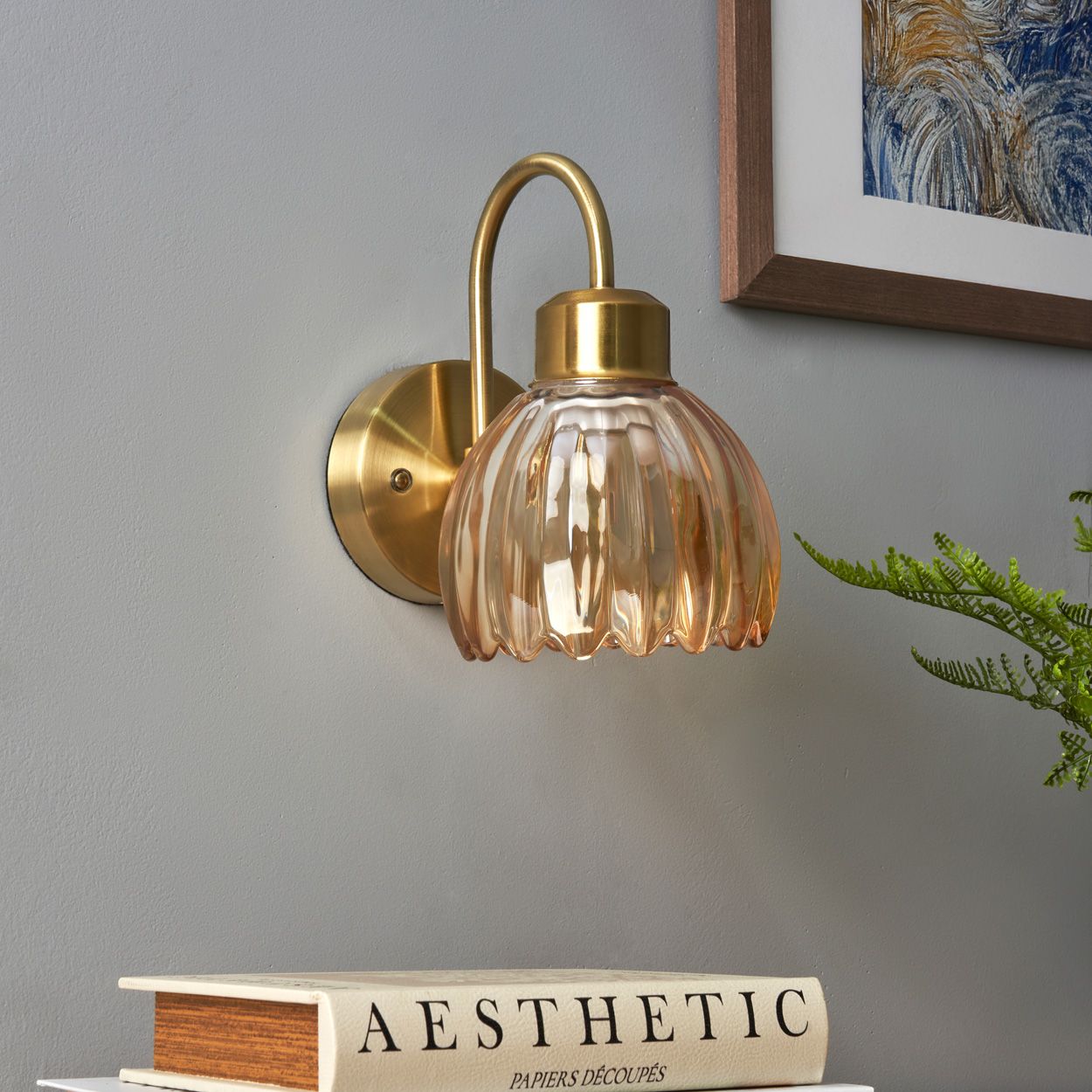 Cowley Led 1.5W Rechargeable Wall Light Brass