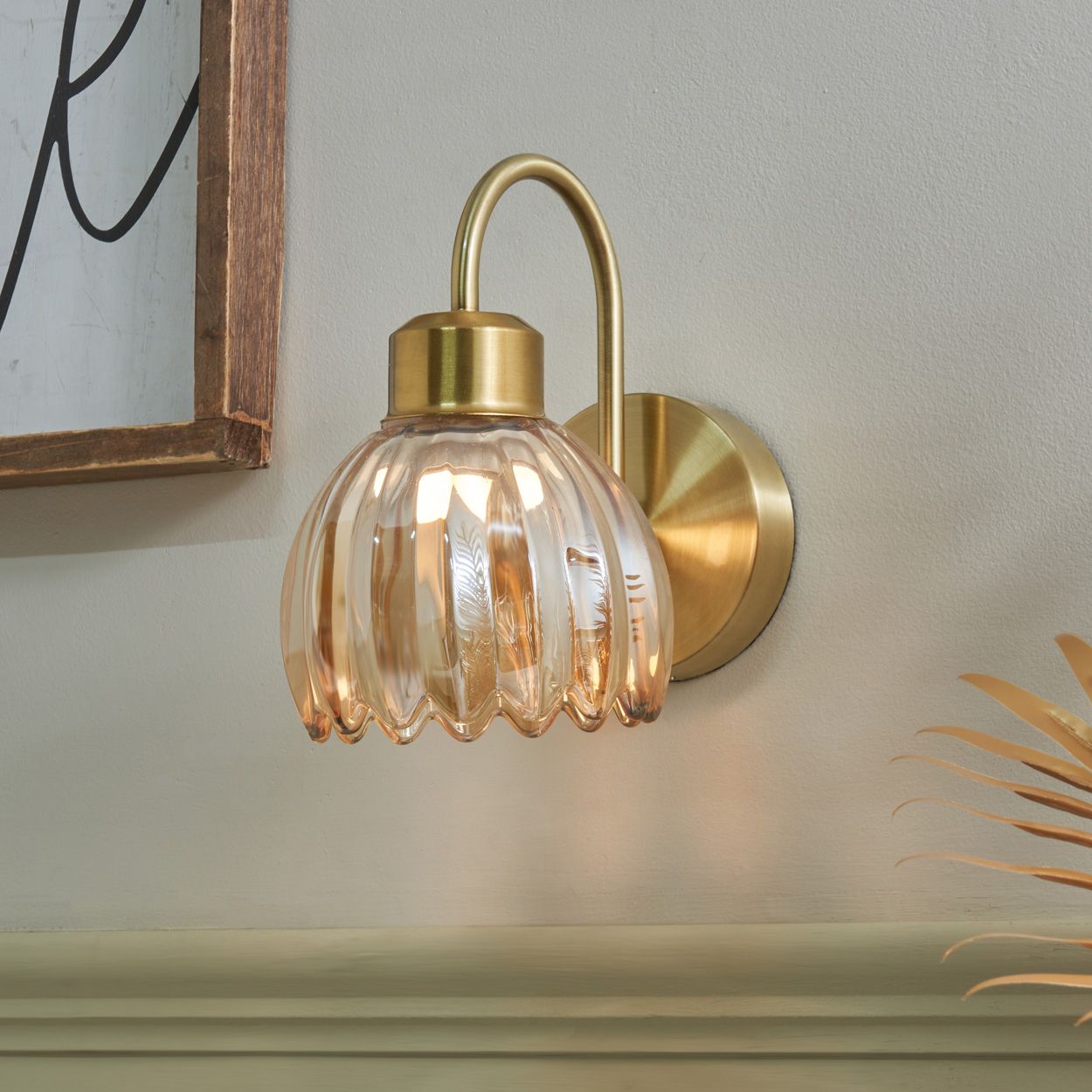 Cowley Led 1.5W Rechargeable Wall Light Brass