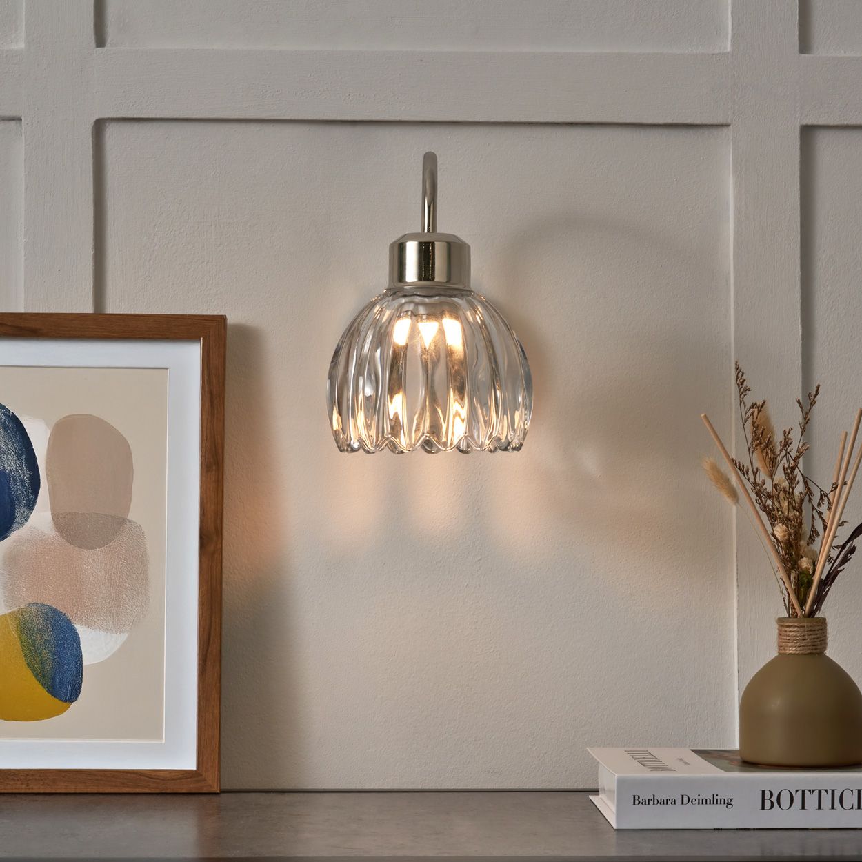 Cowley Led 1.5W Rechargeable Wall Light Nickel