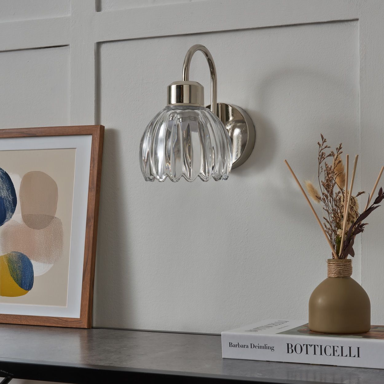 Cowley Led 1.5W Rechargeable Wall Light Nickel