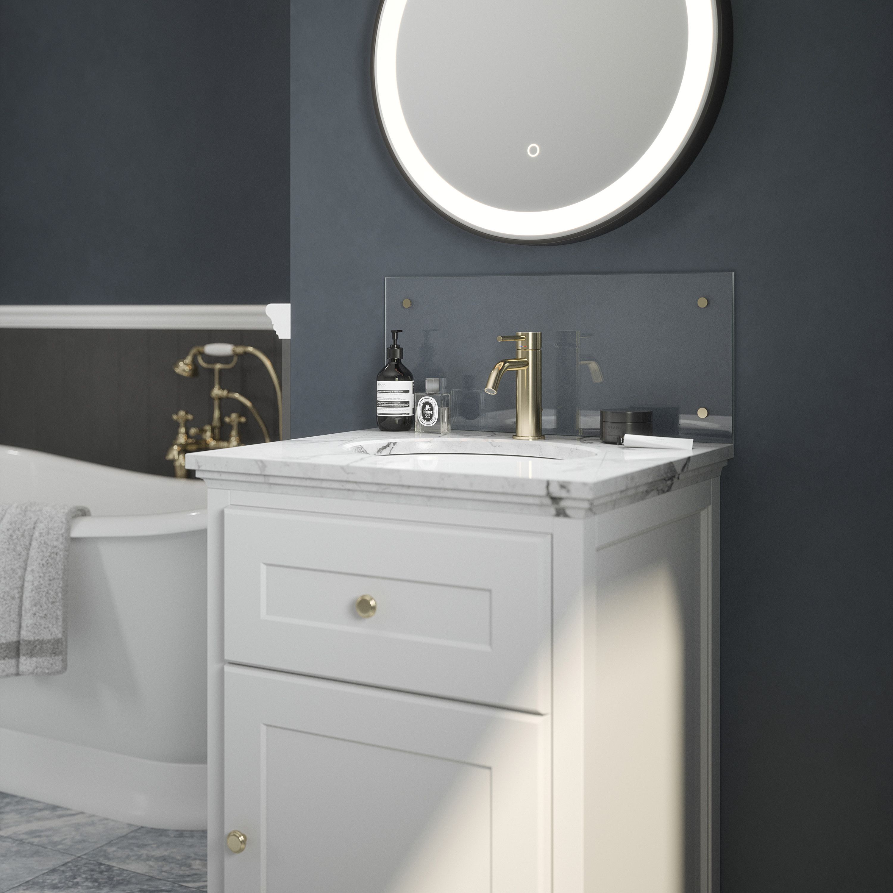 Clear Glass Splashback Bronze 250x600mm