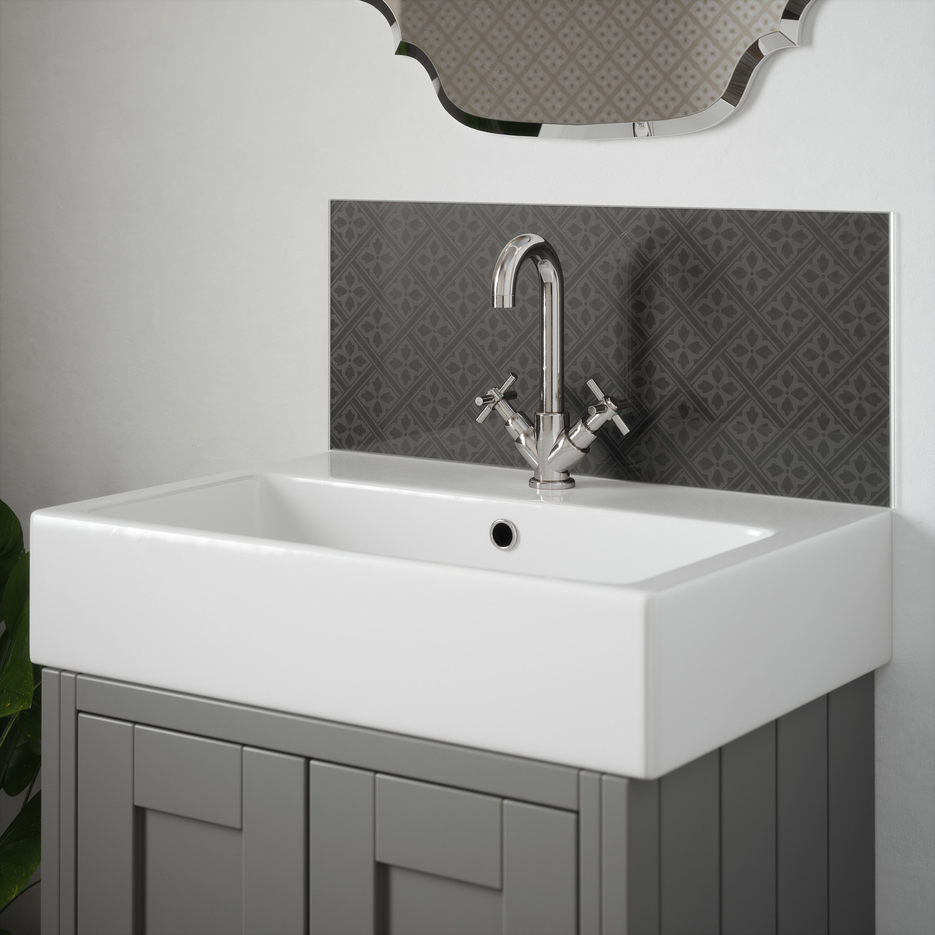 Laura Ashley Mr Jones Charcoal Splashback 25x60cm