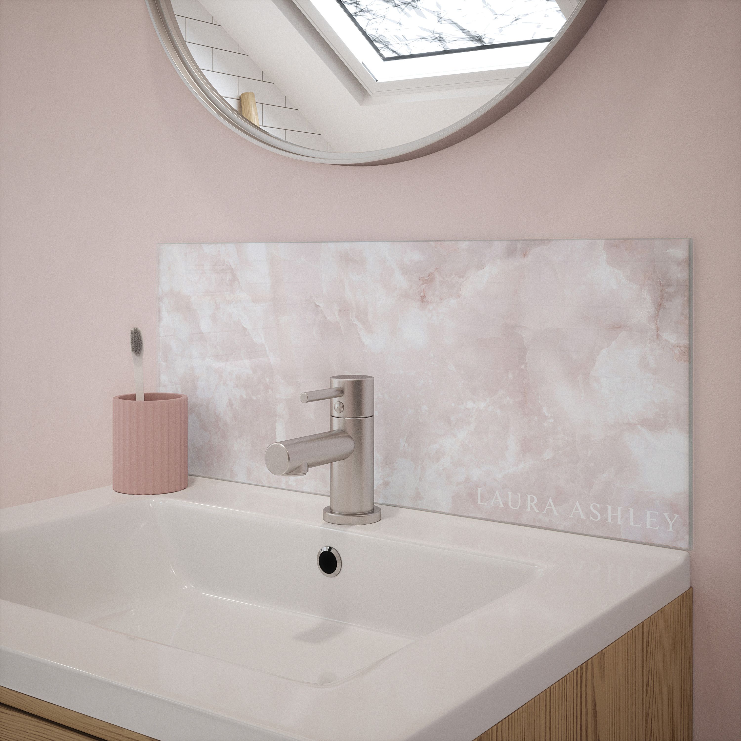 Laura Ashley Onyx Blush Splashback 25x60cm