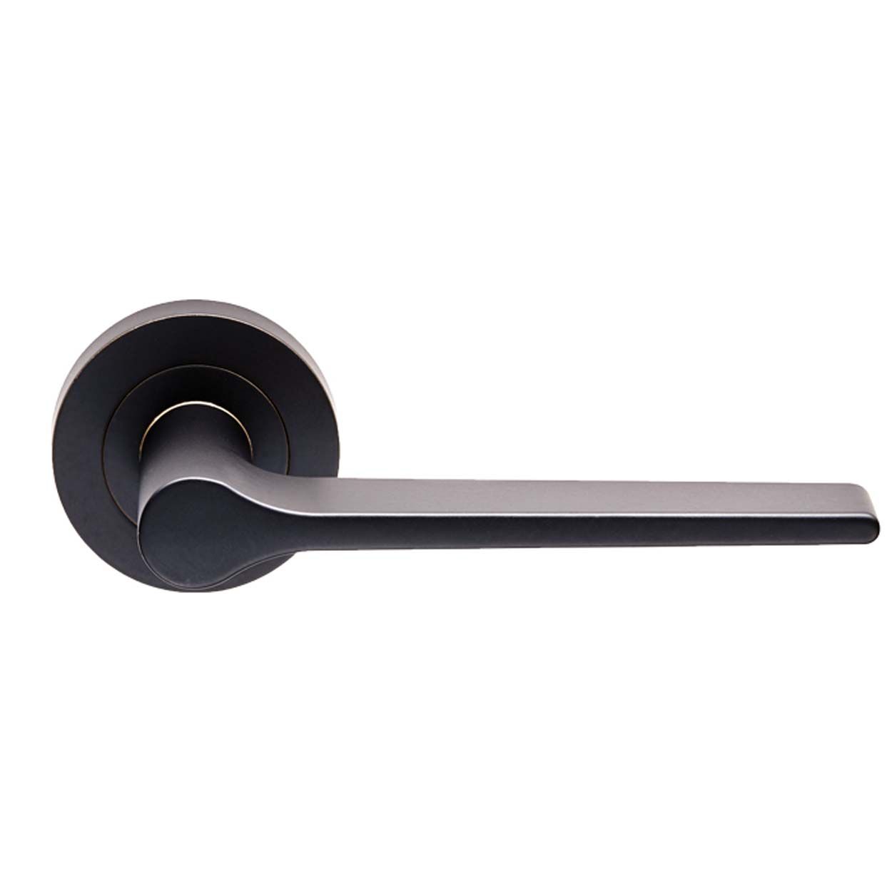 Velino Lever On Round Rose Matt Black