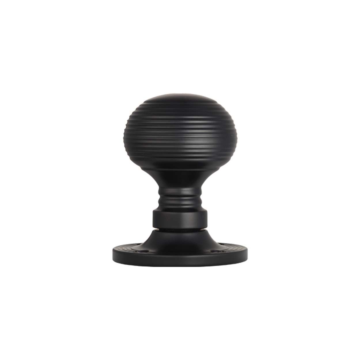 Queen Anne Mortice Knob In Matt Black