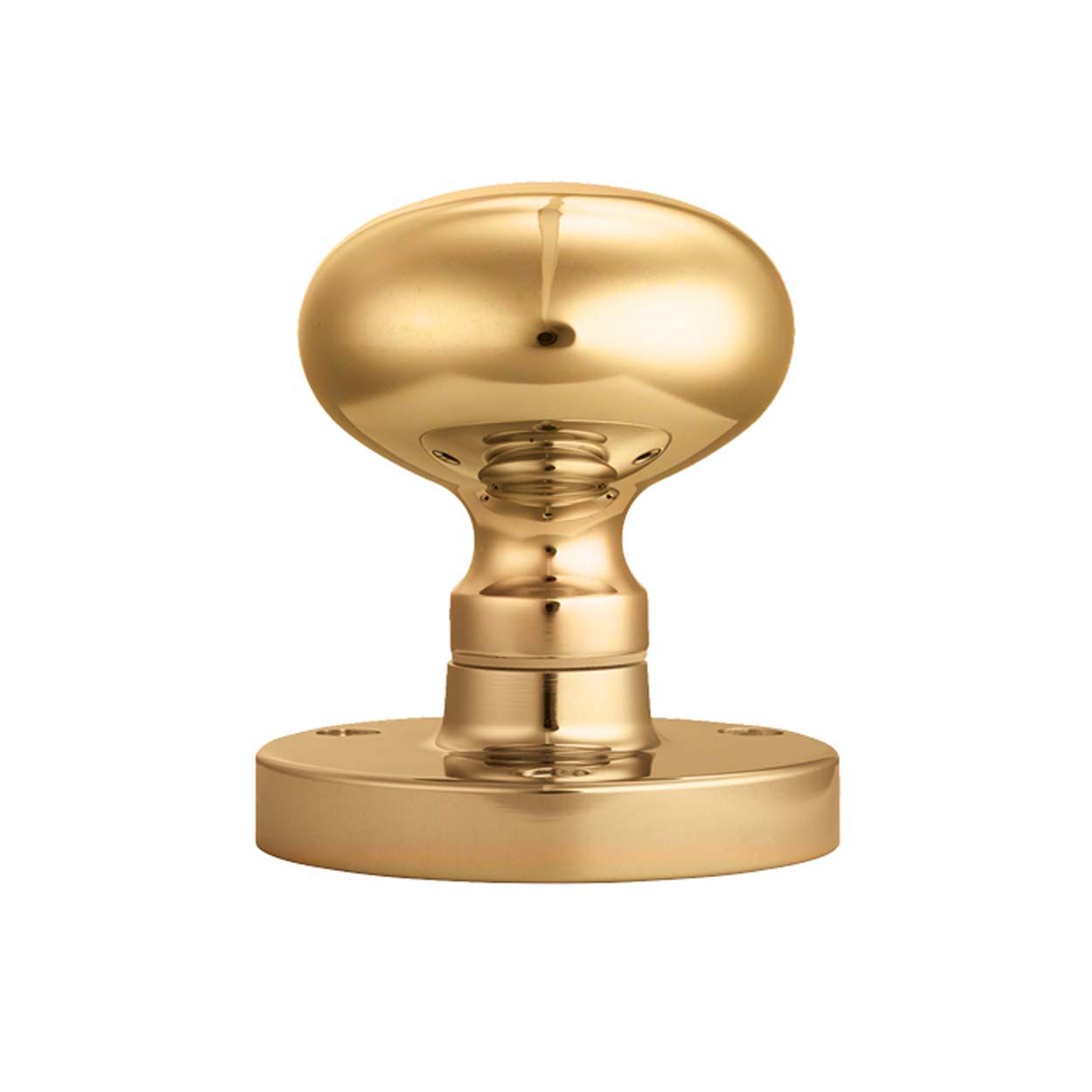 Victorian Mortice Knob Mushroom Polished Brass