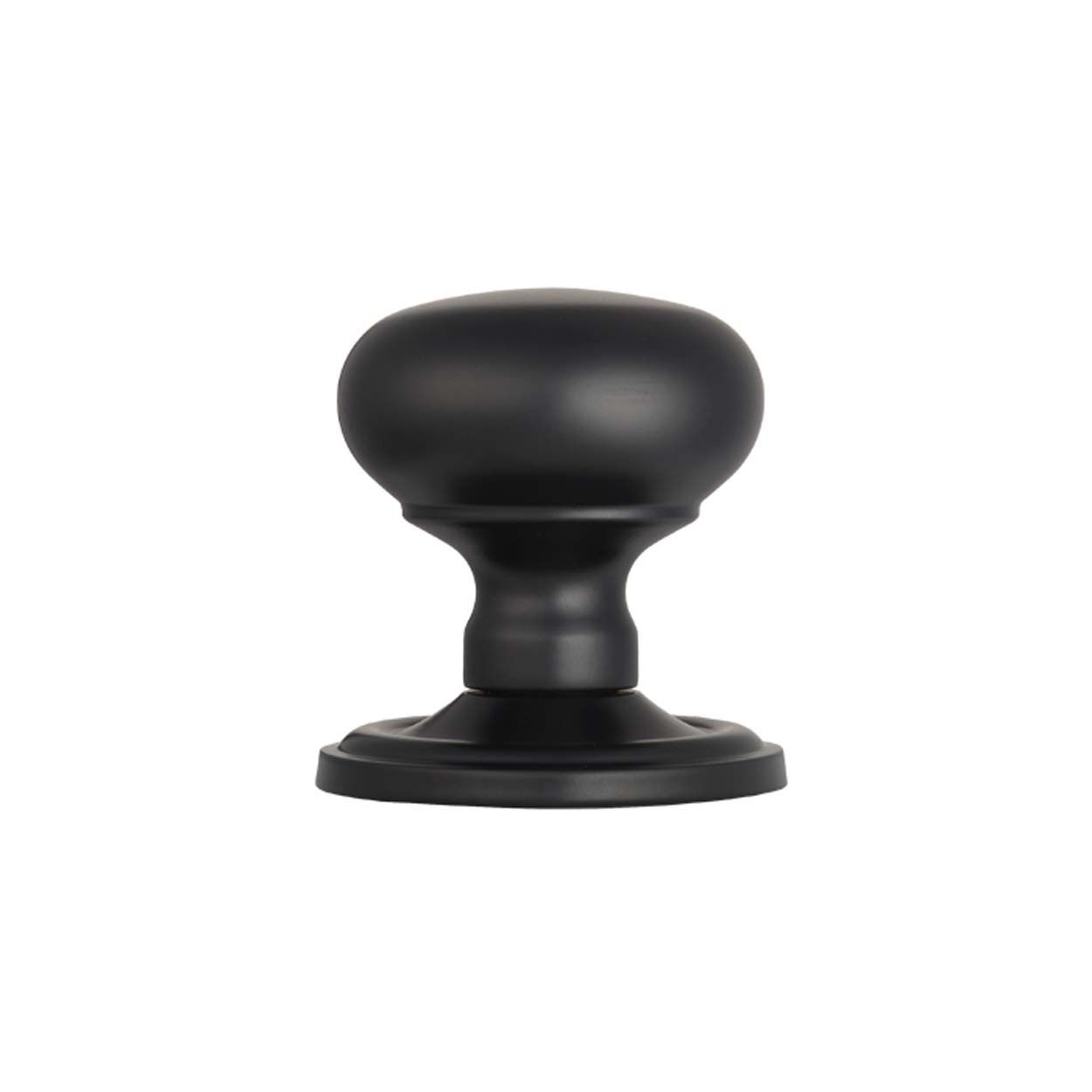 Victorian Mushroom Knob Concealed Fix Matt Black