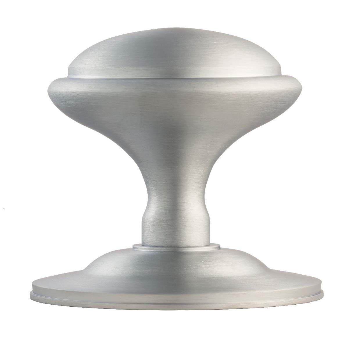Victorian Centre Door Knob Round Sat Chrome