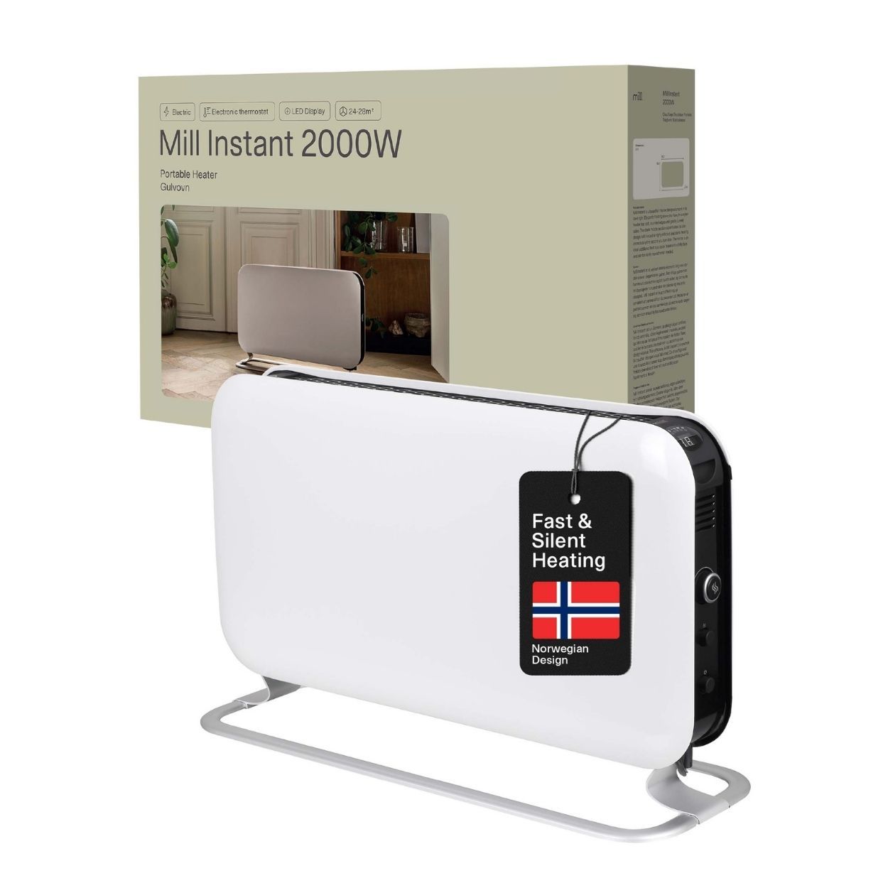 Mill Instant Portable Heater 2000W LED