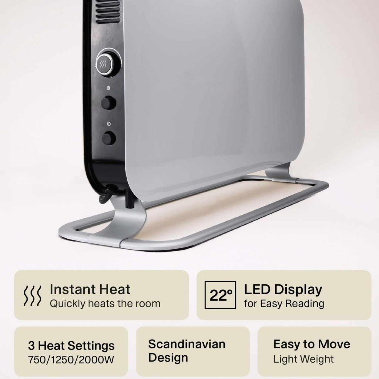 Mill Instant Portable Heater 2000W LED