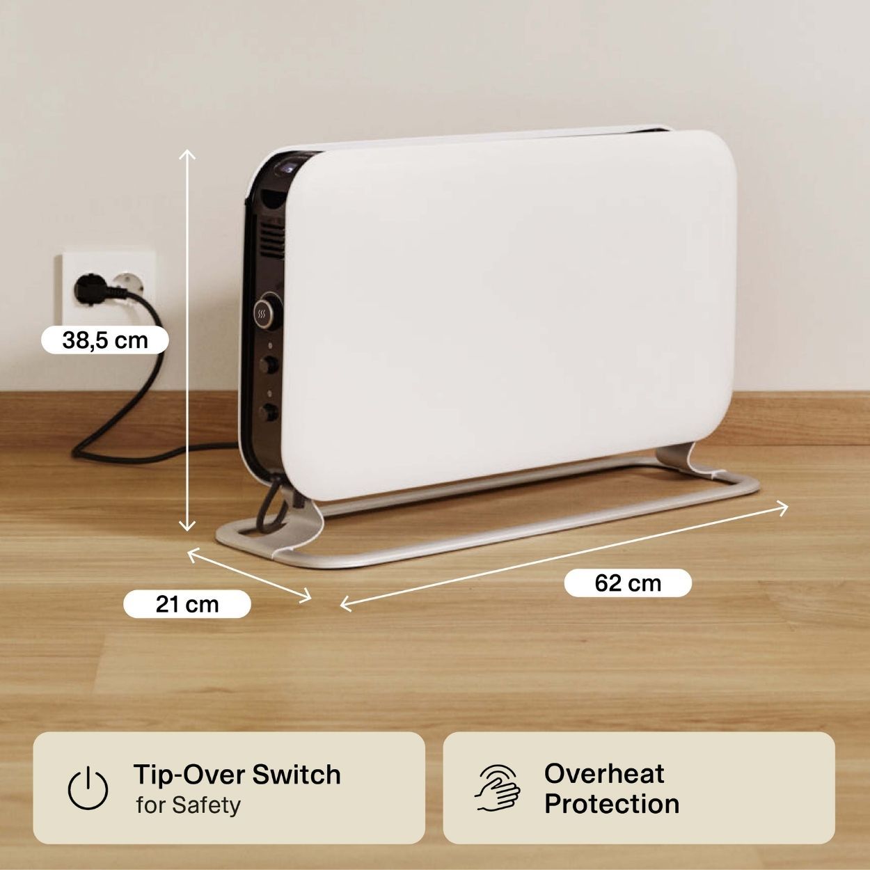 Mill Instant Portable Heater 2000W LED