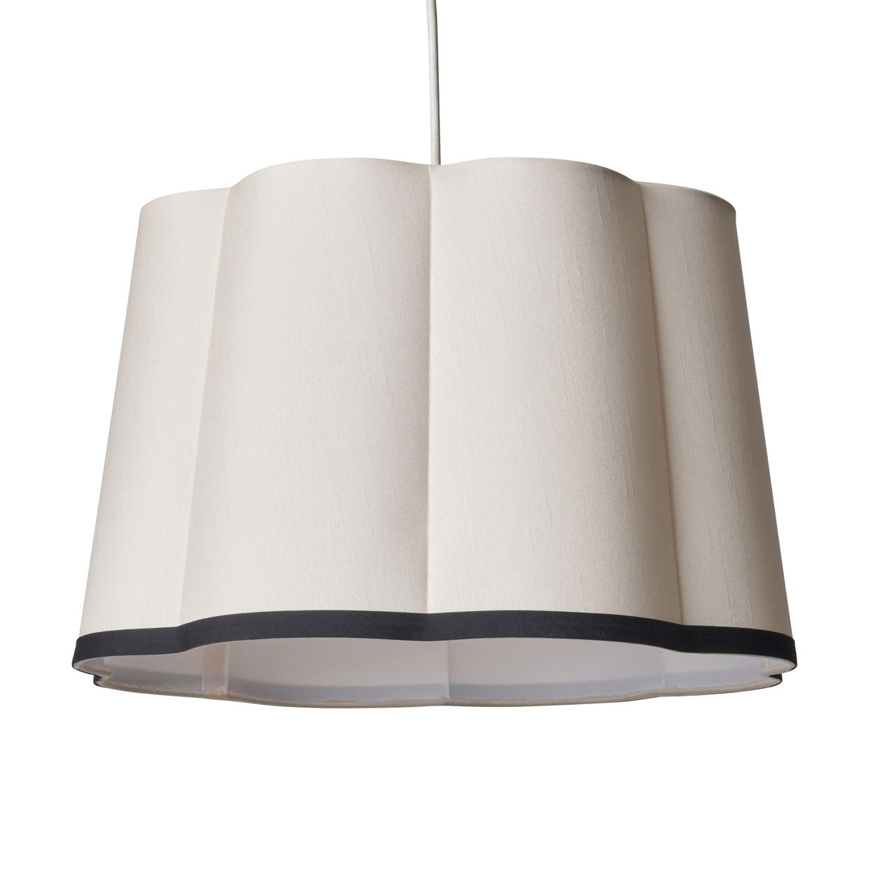 Langley Scalloped Shade Ivory