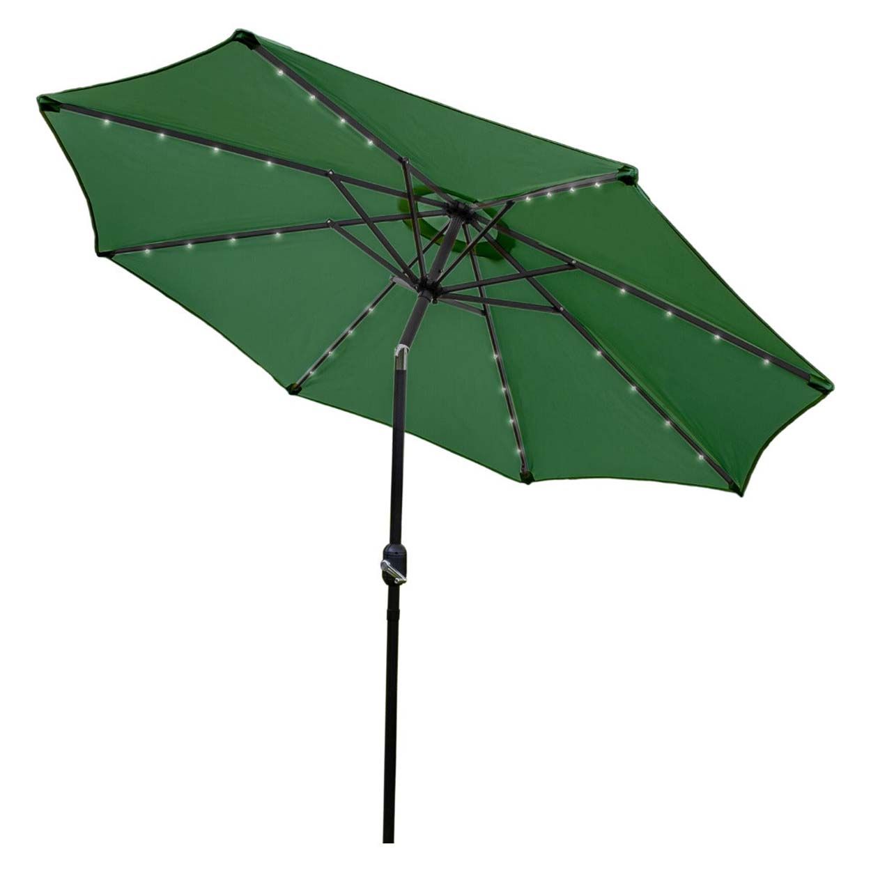 Parasol Green 2.7m LED Tilt