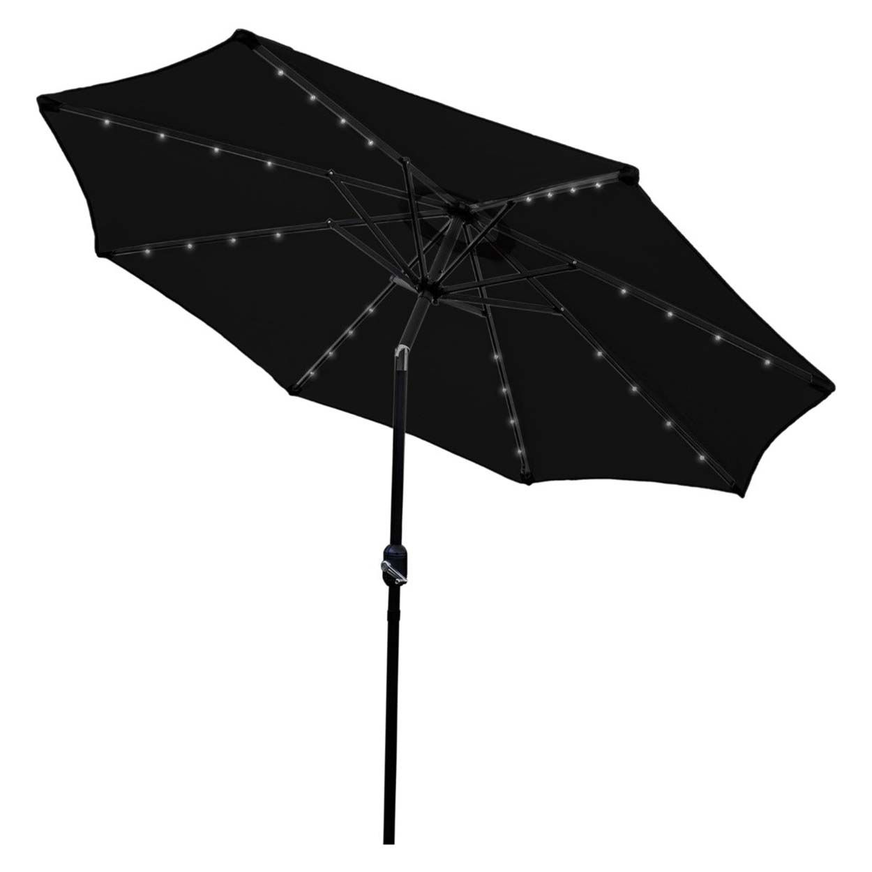 Parasol Black 2.7m LED Tilt