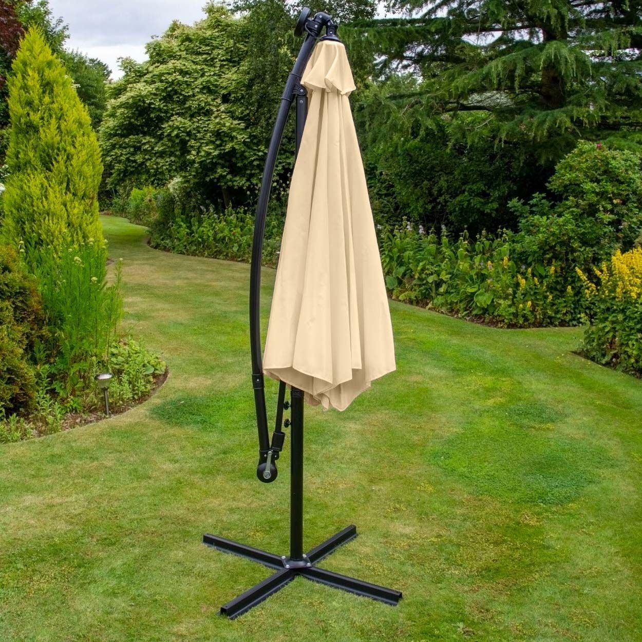 Parasol Beige 3m LED Cantilever