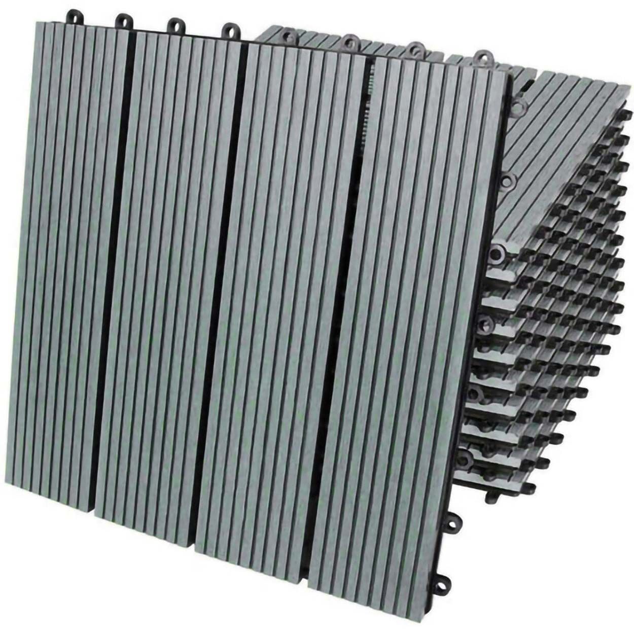 Decking Floor Tiles 30x30cm Grey 33xWPC 