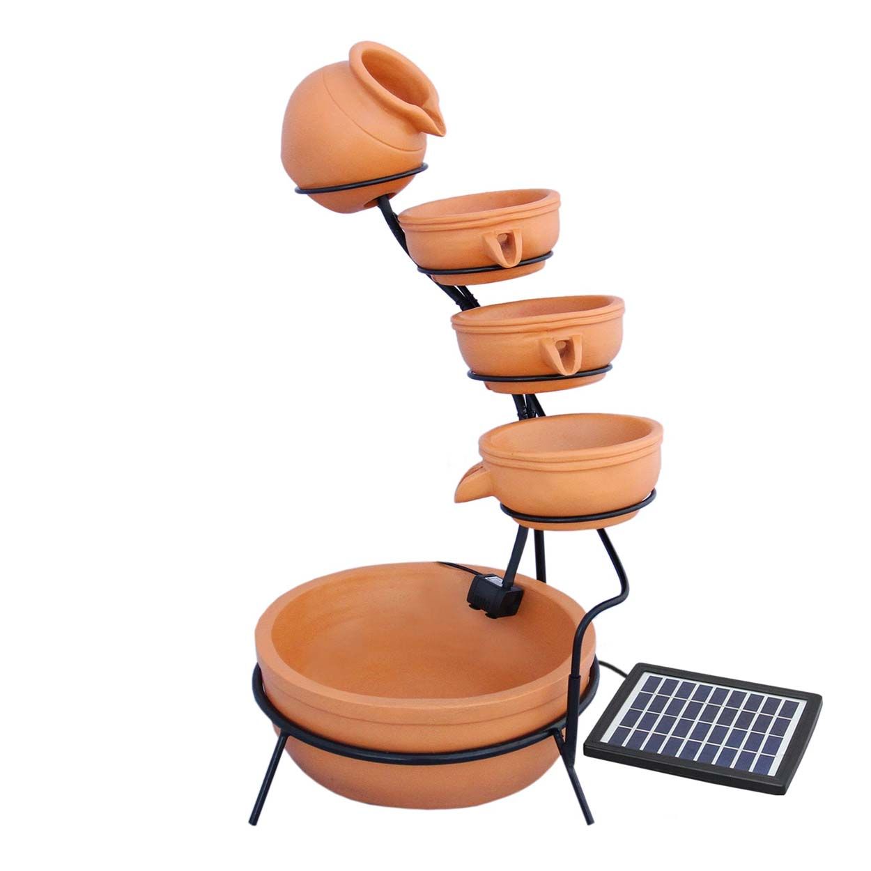 Water Feature Terracotta 4 Tier Spilling Bowls 