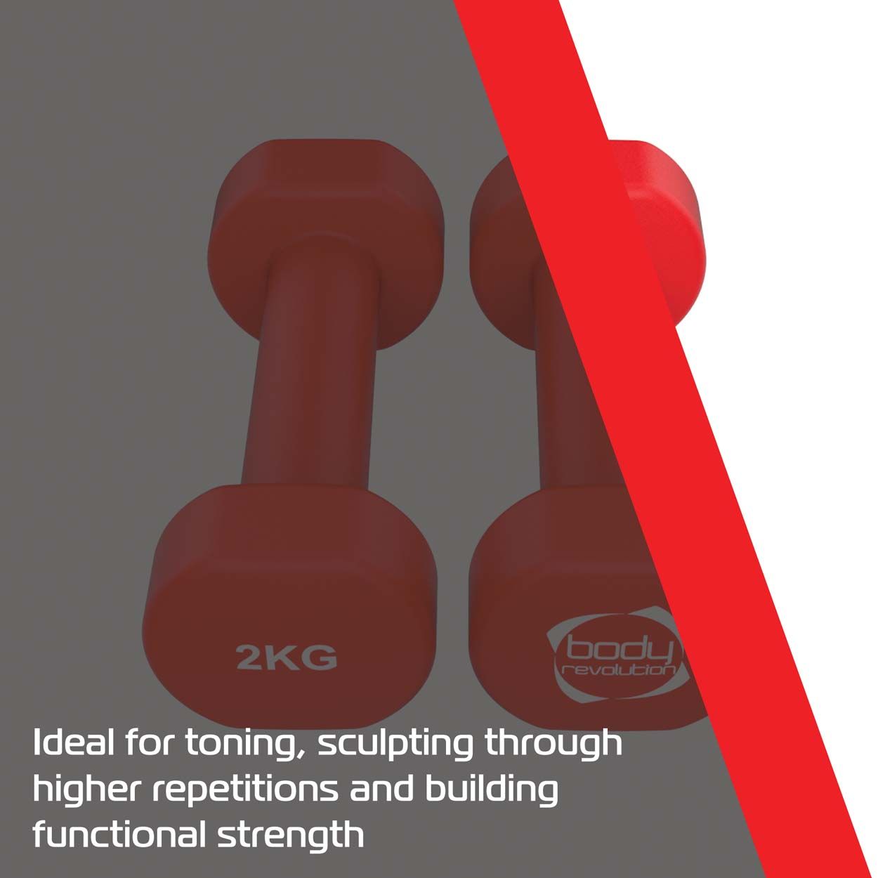 Neoprene Dumbbells 2x2KG