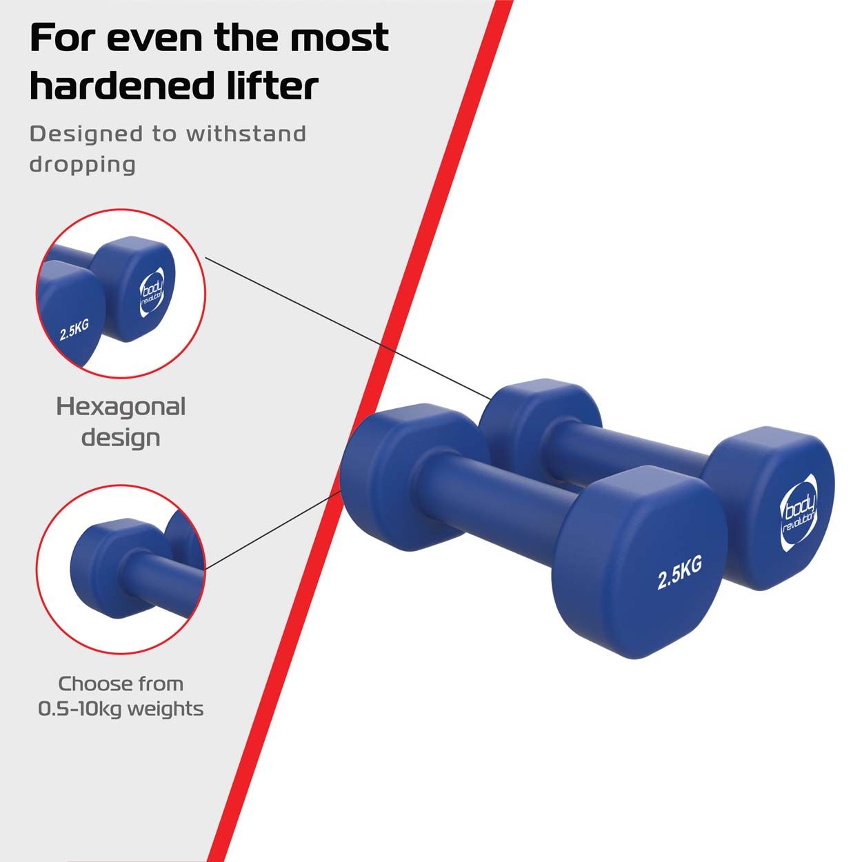 Neoprene Dumbbells 2x2.5KG