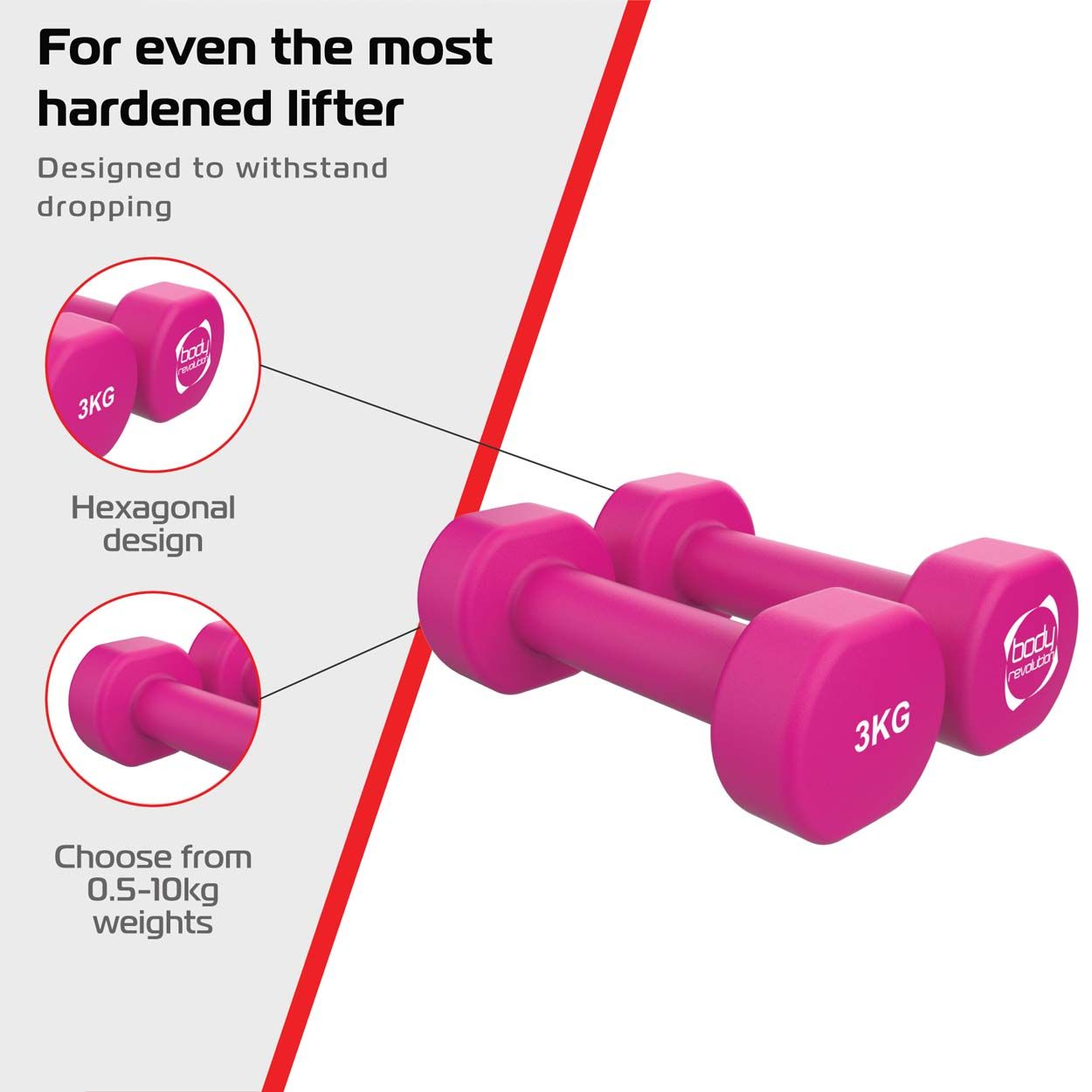 Neoprene Dumbbells 2x3KG