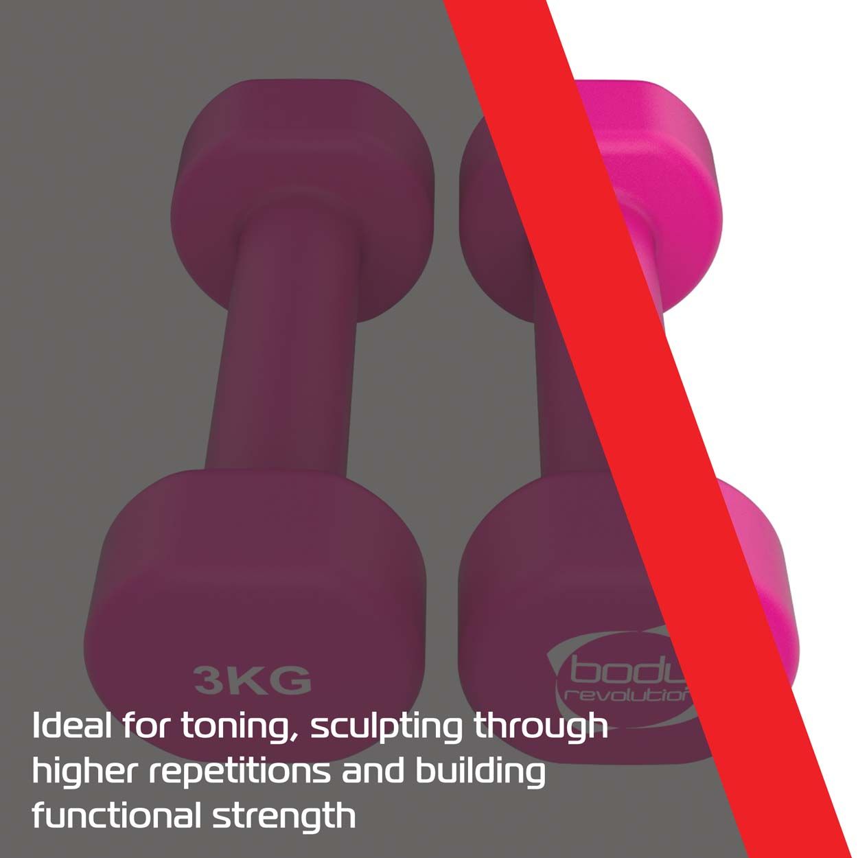 Neoprene Dumbbells 2x3KG