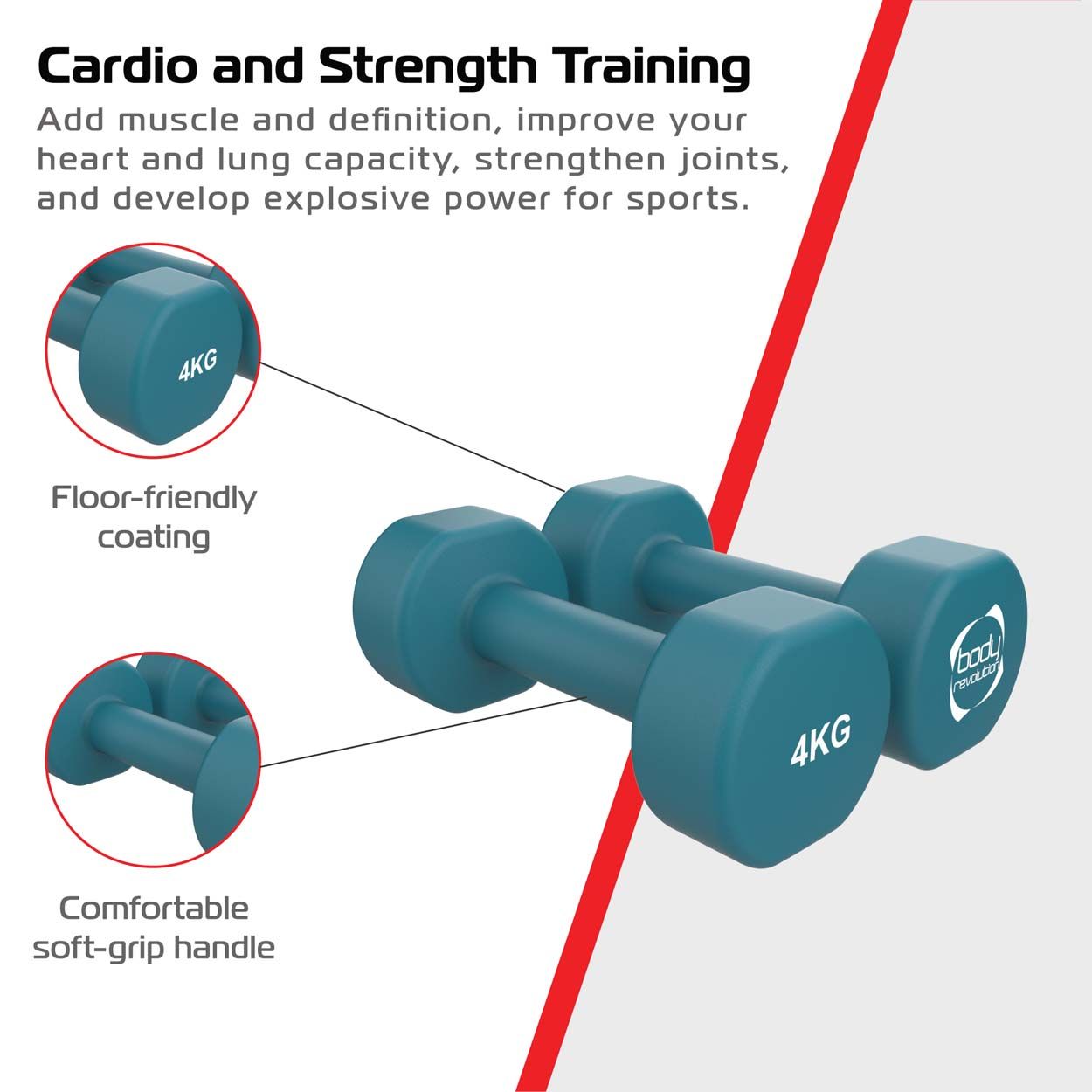 Neoprene Dumbbells 2x4KG