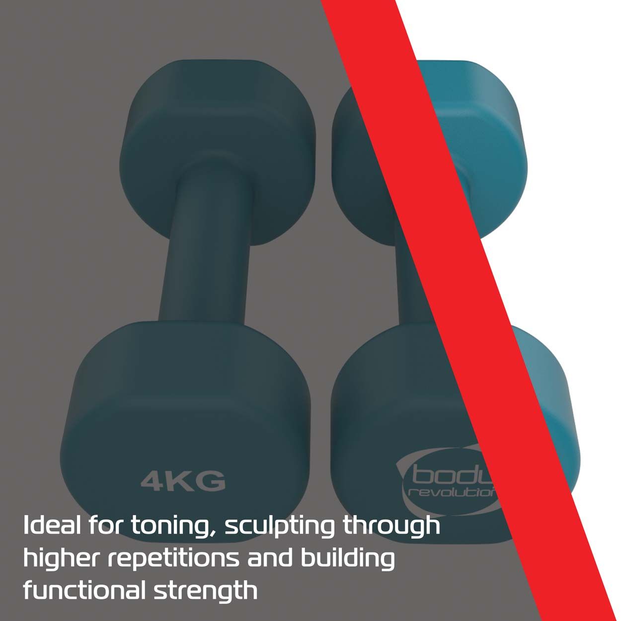 Neoprene Dumbbells 2x4KG