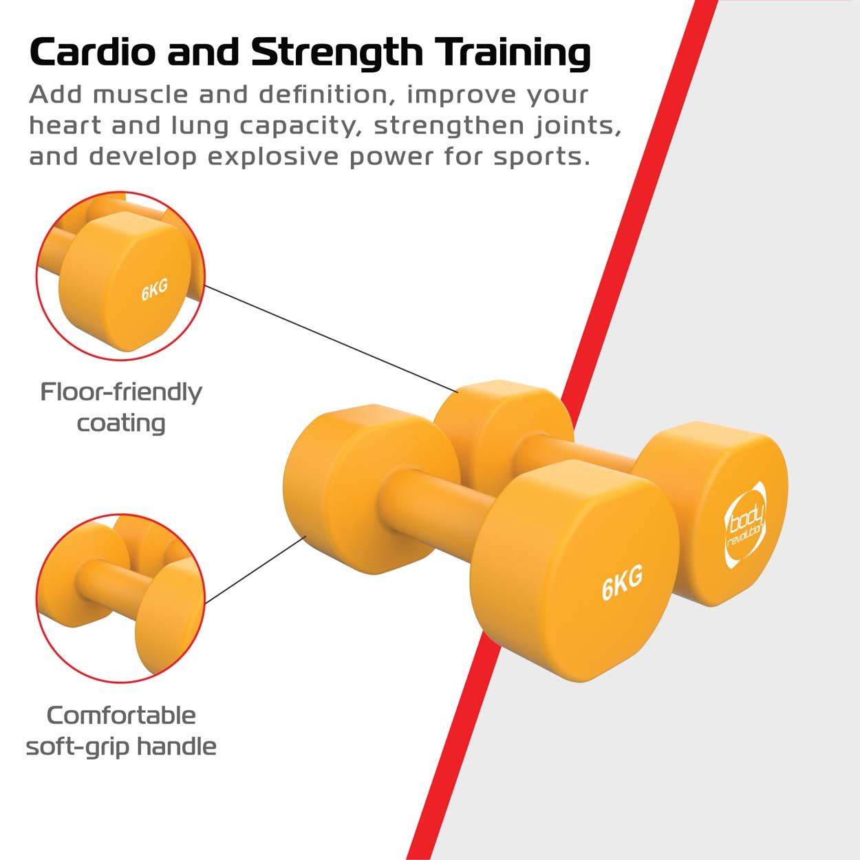 Neoprene Dumbbells 2x6KG