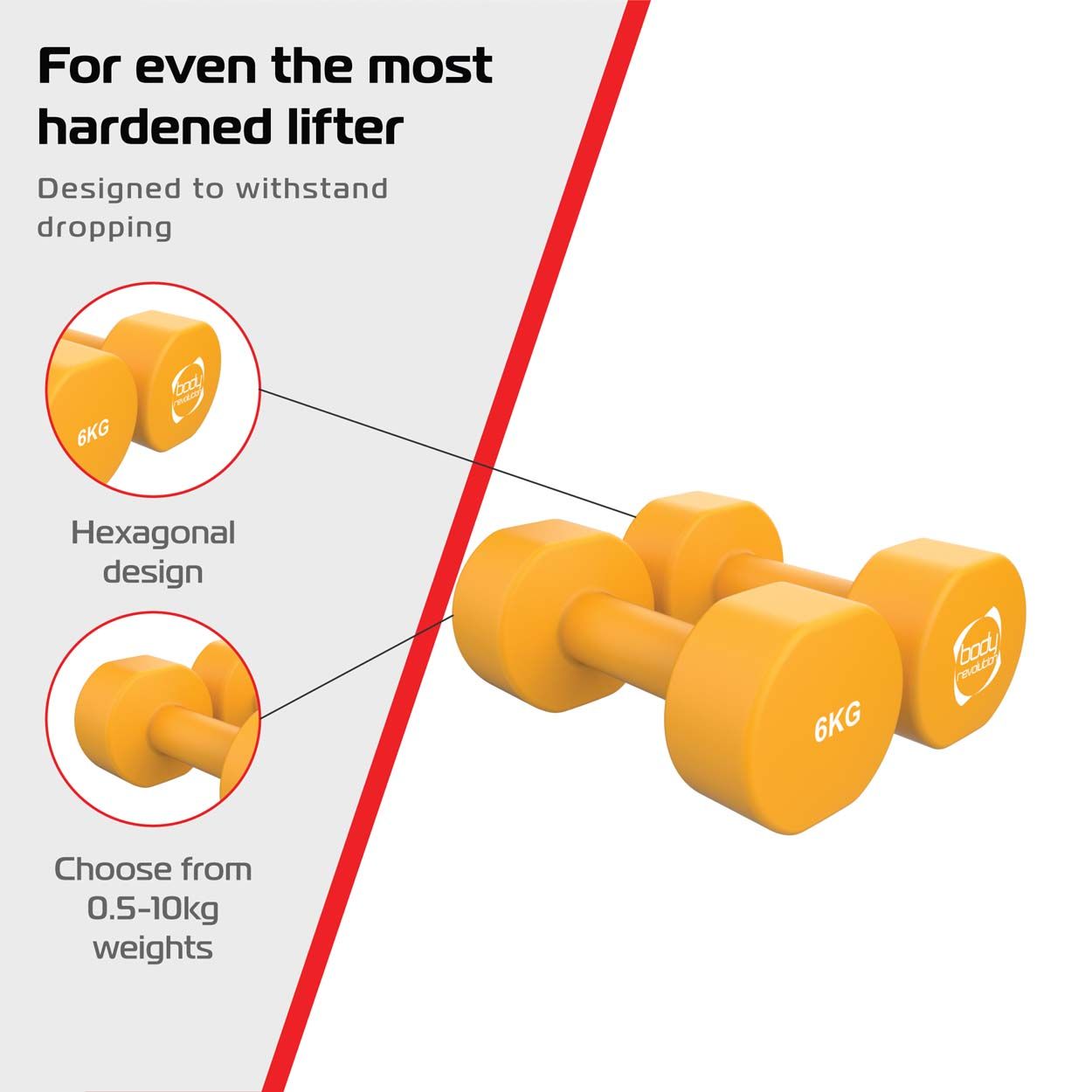 Neoprene Dumbbells 2x6KG