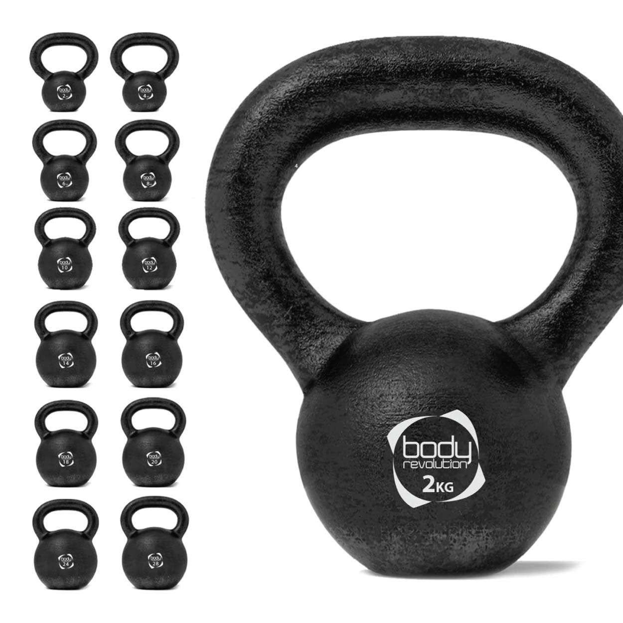 Body Revolution 2 kg Cast Iron Kettlebell