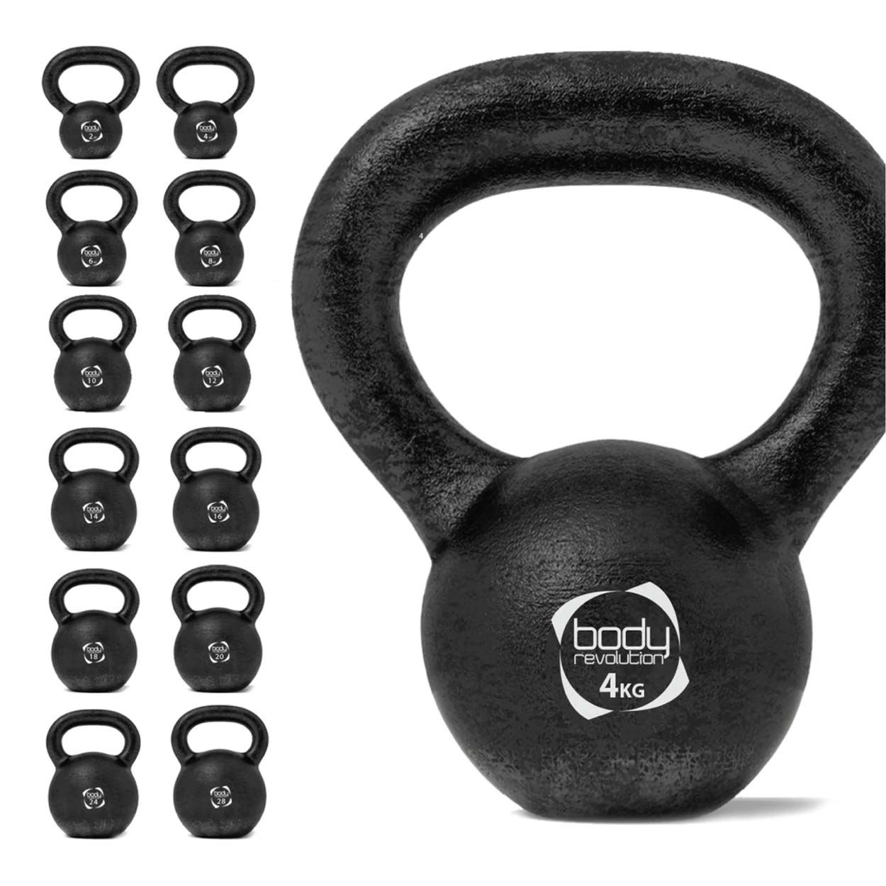 Body Revolution 4 kg Cast Iron Kettlebell