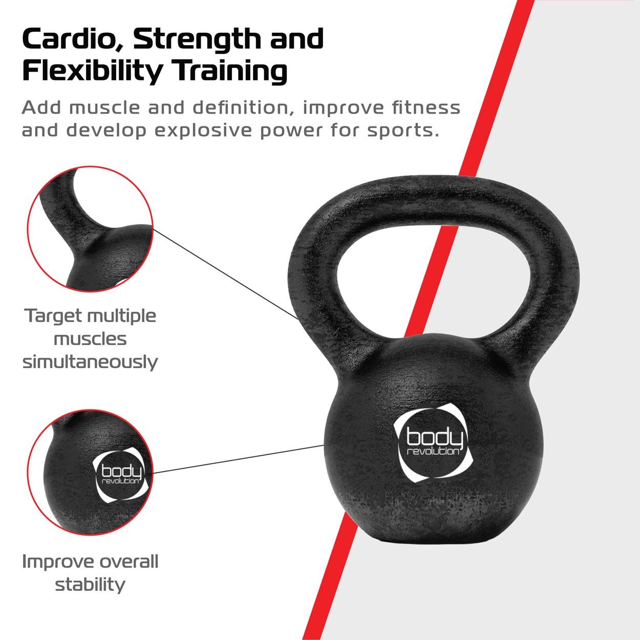 Body Revolution 8 kg Cast Iron Kettlebell
