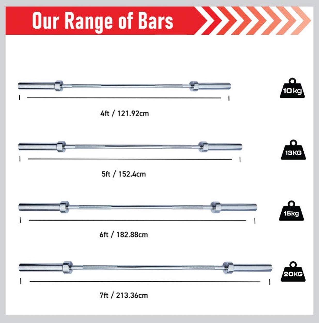 Body Revolution Bar Straight 2" Olympic 4 ft with Spring collar