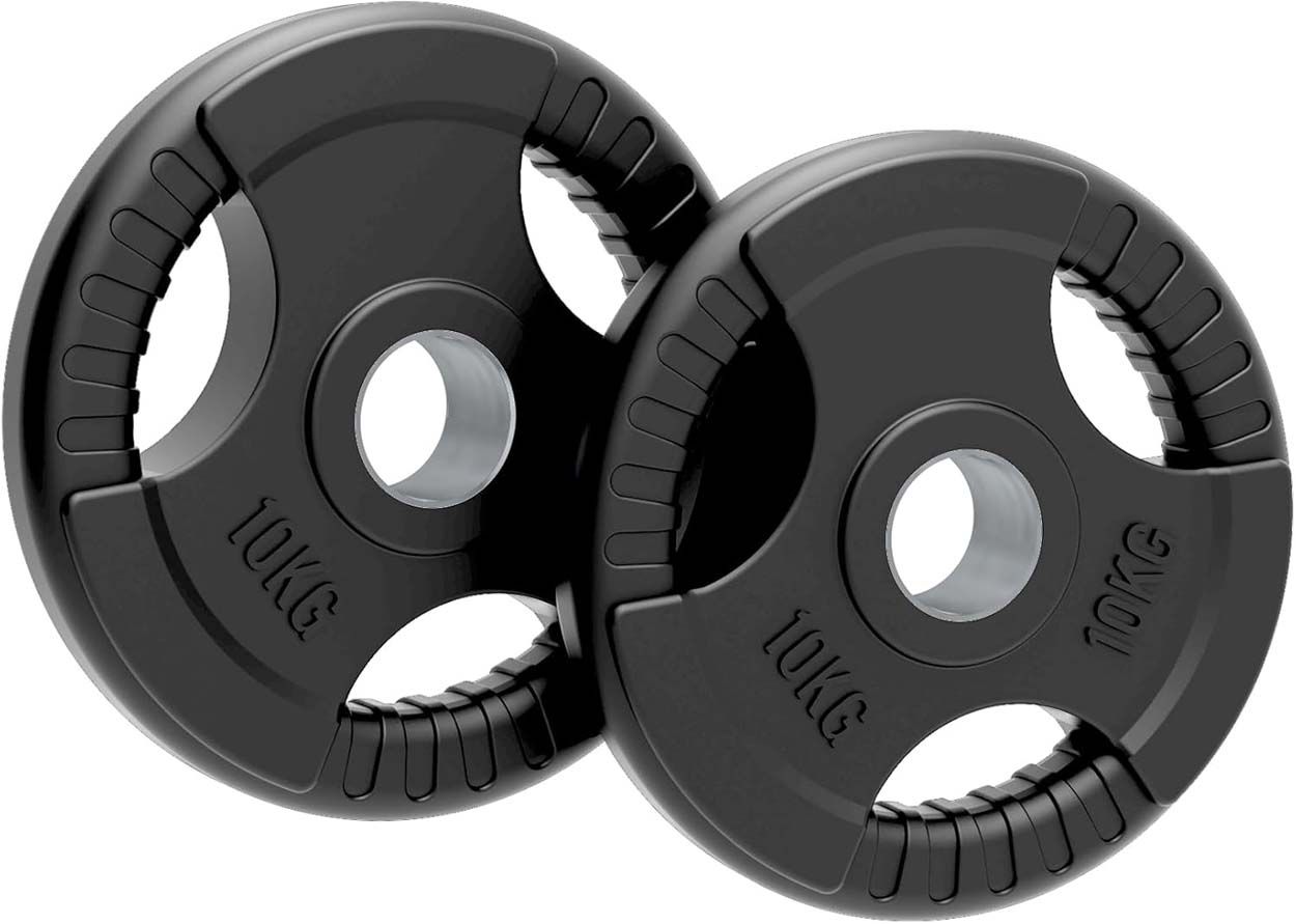 Olympic Tri-Grip Rubber Weight Plates - Black Pairs & Sets